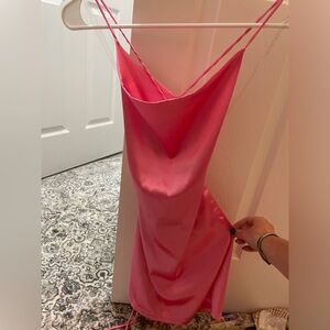Pink mini dress